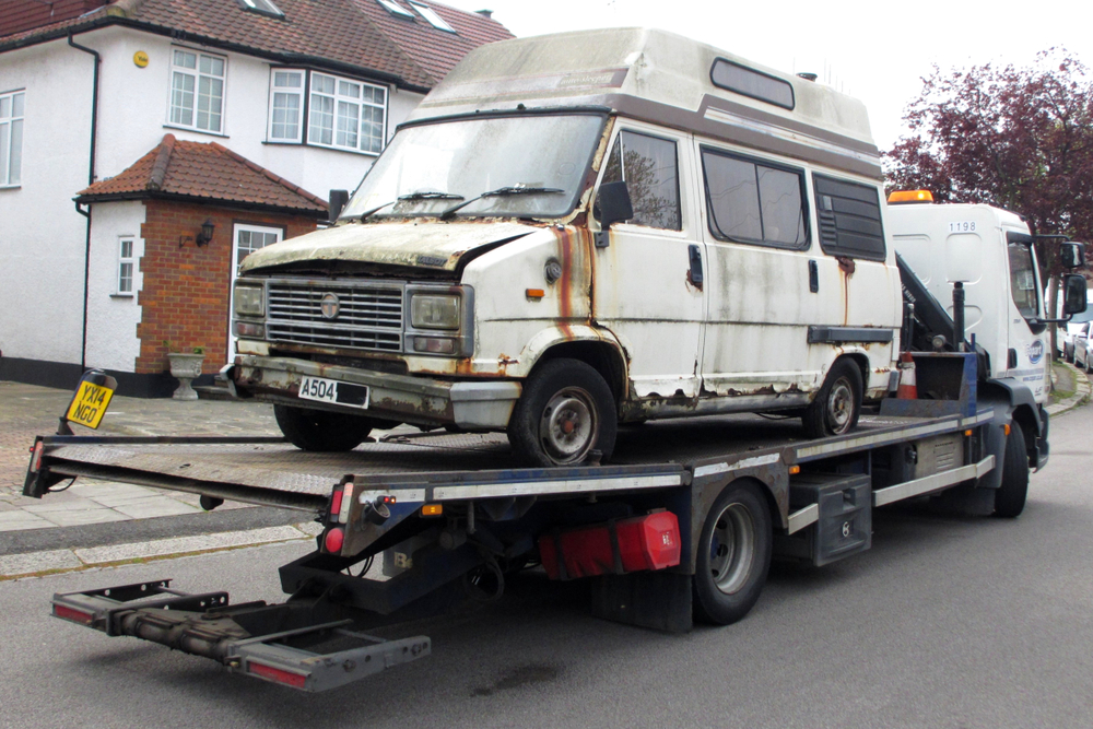 rusty old van